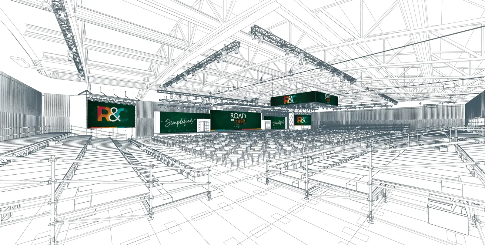 FNB R&C Conference 2025, high wide view — Wireframe